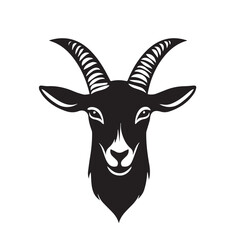 Goat in cartoon, doodle style . Image for t-shirt, web, mobile apps and ui. Isolated 2d vector illustration in logo, icon, sketch style, Eps 10, black and white. AI Generative