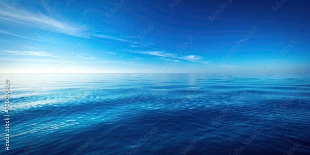 Wall mural mesmerizing, blue, ocean, serene, nature, a beautiful and serene image of a gradient background show