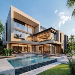  Real estate property with unique architectural design 