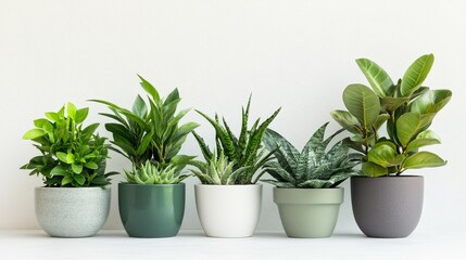 Collection of Indoor Potted Plants