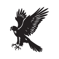 High-Quality Falcon Silhouette Vector for Brochures, Social Media, and Marketing Resources
