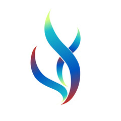 Naklejka premium ikon elemen abstrak dengan gradasi penuh warna membuat logo, tanpa latar belakang