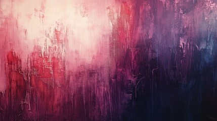 Abstract Gradient Painting with Red, Pink, and Blue Hues