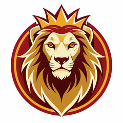 Fototapeta premium lion head isolated on white