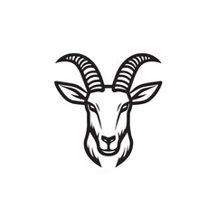 Goat in cartoon, doodle style . Image for t-shirt, web, mobile apps and ui. Isolated 2d vector illustration in logo, icon, sketch style, Eps 10, black and white. AI Generative