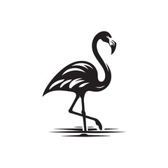 Professional Flamingo Silhouette Vector Graphic for Custom Merchandise and Branding
