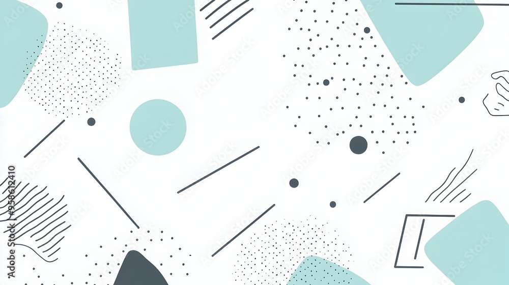 Poster abstract geometric minimalist shapes and patterns art design background