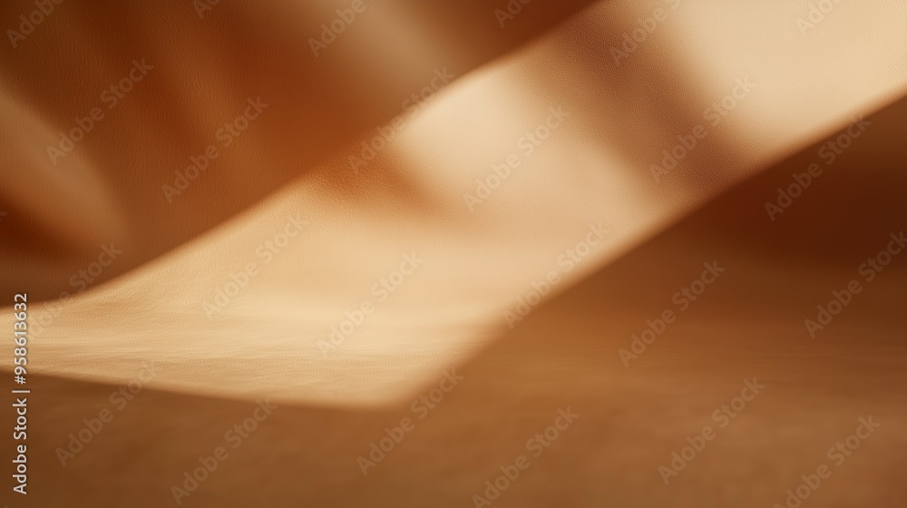 Poster soft shadows cast on textured fabric create a warm ambiance in a serene indoor setting during the af