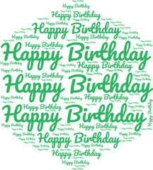 Happy birthday text effect wish