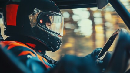 Racing Driver in Action