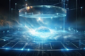 Tectnology futuristic illuminated technology.