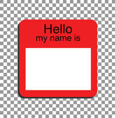 Hello, my name is, sticker label set. 