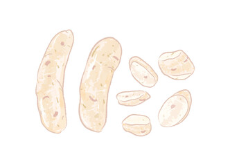 White sticky rice Taiwanese sausage