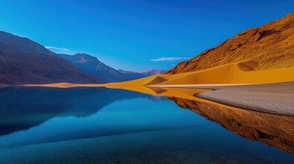 Obraz premium Stunning Desert Lake Reflection