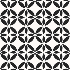Geometric Bloom: A Bold Monochrome Pattern 