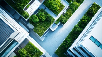 Aerial View of Urban Greenery