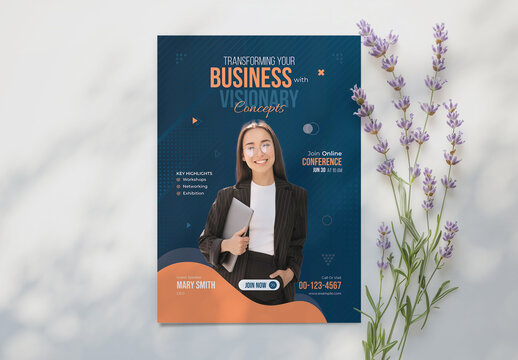 Company Business Seminar Event Schedule Flyer Layout