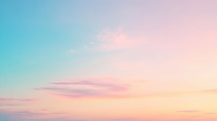 A tranquil sky with a smooth gradient from blue to pink, perfect for serene and peaceful visual themes.