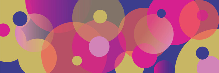 Abstract banner with colorful gradient circles