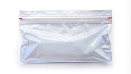 Obraz premium seal, zip, organization, reusable, closure, plastic, durable, everyday use, transparent, hygiene, packaging, storage, Clear plastic ziplock bag isolated on white background