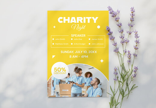 Charity Volunteer Event Flyer Template