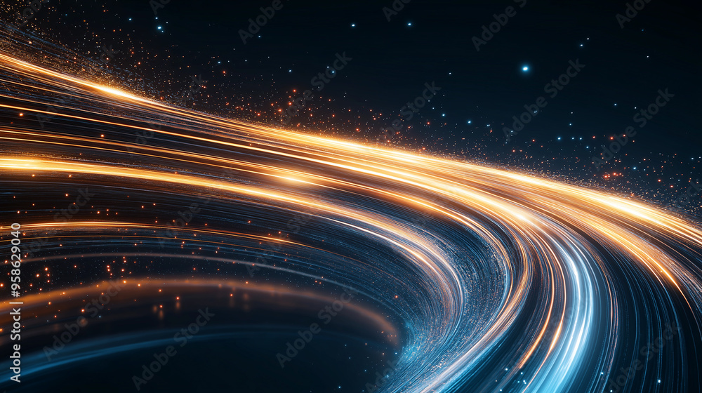 Poster this is a modern abstract high-speed motion effect png. it is also a futuristic dynamic motion techn