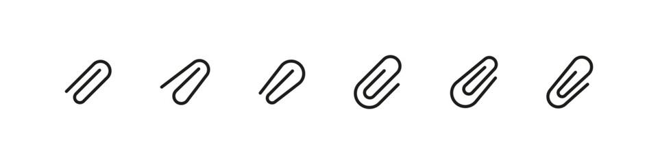Paper clip icon. 
Stationery symbol.