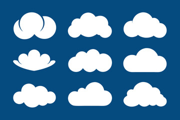 cloud icons for various design E.eps