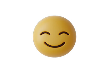 Fototapeta premium A cheerful emoji conveying happiness and positivity with a smiling face, ideal for expressing joy in digital communication.