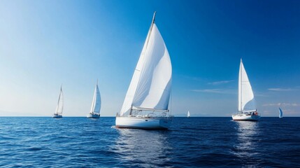 Fototapeta premium Tranquil Sailing on Open Waters