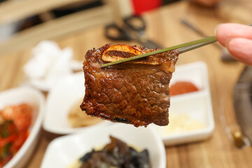 Korean bbq. LA marinated beef ribs
