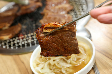 Korean bbq. LA marinated beef ribs