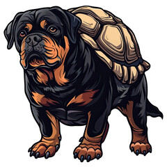 Beautiful Rottweiler Logo, Dog Design for Your Corporate and Business Graphic Resource or Creative Project, Ai Generative