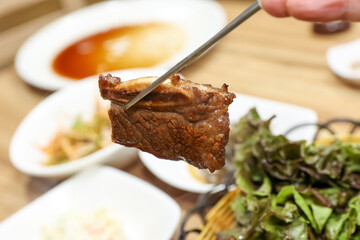 Korean bbq. LA marinated beef ribs