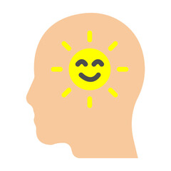 Optimism Rays Vector Flat Icon Design