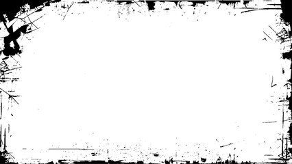 Grunge frame. Grunge background. Abstract vector template. Illustration of a photo frame with grunge design.