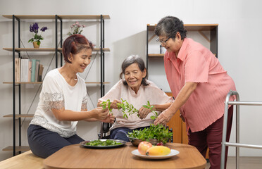 Prepare cooking is a activities for dementia elderly woman.