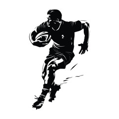 Naklejka premium American football player silhouette vector