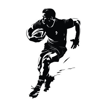 recommend clip art: American football player silhouette vector