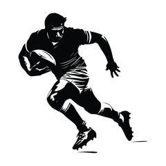 Naklejka premium American football player silhouette vector