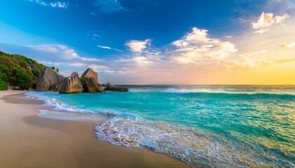 Fototapeta premium Playa paradisiaca aguas cristalinas paisaje mar