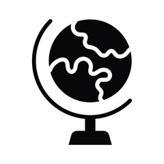 Creatively designed icon of table globe, vector of geography