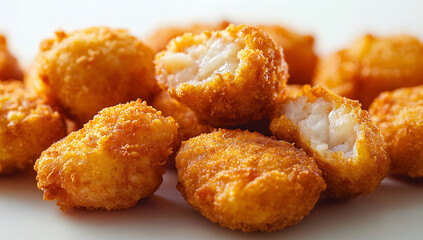 fried fish fillet nuggets