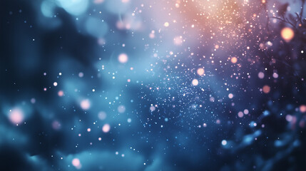 Fototapeta premium Mystical Blue and Orange Bokeh