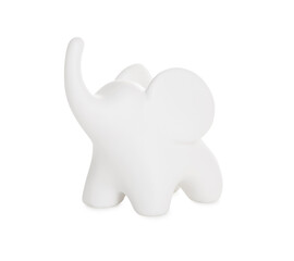 Decorative figure in shape of elephant isolated on white