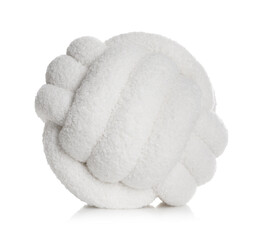 Cushion in shape of knot isolated on white