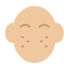 Cheeks Vector Flat Icon Design