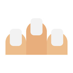 Fingernails Vector Flat Icon Design