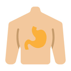 Stomach Vector Flat Icon Design