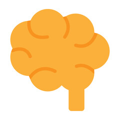 Brain Vector Flat Icon Design